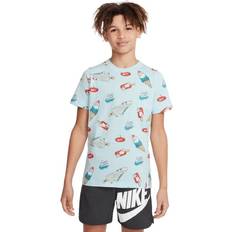 Children's Clothing Nike Kids' Sportswear AOP Sole Food T-Shirt Glacier Blue