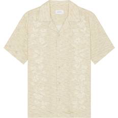 Lino Camisas Canty Embroidered Linen Gauze Shirt - Antique White