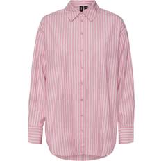Vero Moda – Rosarandig skjorta oversize-Pink
