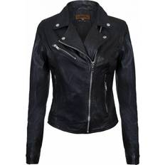 Imitatieleer Jassen Infinity Leather Brando Bikerjack - Zwart