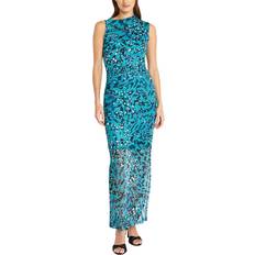 Donna Morgan Donna Morgan Wet Power Mesh Maxi Dress