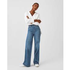 Spanx Women Jeans Spanx Women's Seamed Front Wide Leg Jeans, Vintage Indigo