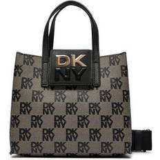 Multifargete Håndvesker DKNY Faye Small Satchel Logo Black Multi One Size