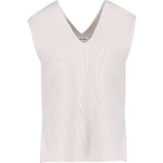 Calvin Klein Women Tank Tops Calvin Klein Knitted Tank Top Cream