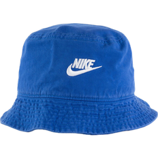 Blue - Women Hats Nike Apex Futura Washed Bucket Hat - Game Royal/White