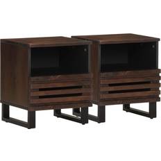 vidaXL Cabinets Nightstand Bed Side 2 Pcs Bedside Table