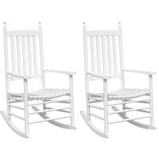 Brown Outdoor Rocking Chairs vidaXL white Rocking Seats Garden Armchair