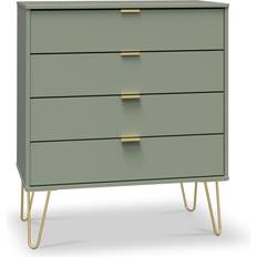 Green Chest of Drawers Roseland Furniture Moreno 4 with Hairpin Chest of Drawer