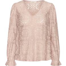 Hög krage Blusar Cream CRTiley Blus - Pink