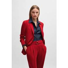 HUGO BOSS Women Jackets HUGO BOSS Regular-fit Jacket In Crease-resistant Crepe