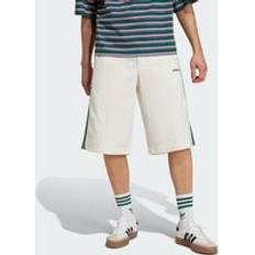 Men - Natural Trousers & Shorts adidas &#39;80s Loose Buttoned 3-Stripes 11-Inch Bermuda Shorts Off White