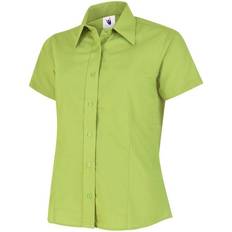 Green - Women Shirts Uneek UC712 Ladies Poplin Half Sleeve Shirt COLOUR: Lime