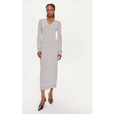 Laine mérinos Robes Calvin Klein Robe en tricot Taile Gris K20K207219