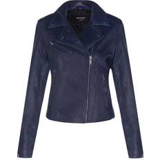 Imitatieleer Jassen Infinity Leather Klassiek Leren Bikerjack - Blauw