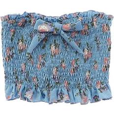 Girls - L Blouses & Tunics Children's Clothing Flowers by Zoe Rib 2x2 Denim Linen-Blend Top