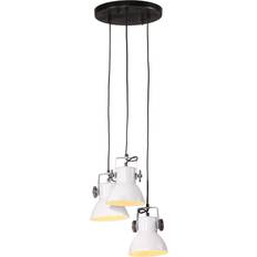 vidaXL Hanging White/Black Pendant Lamp 30cm