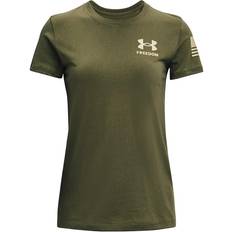 Fitness & Gym - Green Tops Under Armour Freedom Flag T-shirt - Marine Green /Desert Sand