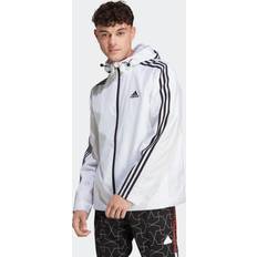 Tennis Outerwear Adidas Essentials 3-Stripes Woven Windbreaker White