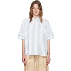 Acne Studios Shirts Acne Studios White Stripe Shirt AFY Blue/Green