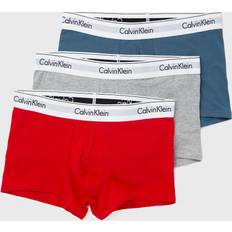 Calvin Klein Underwear Trunk 3PK Underbukser GREY HEATHER, LYCHEE, INDIAN TEAL