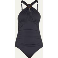 Tommy Bahama Sun Cat High-Neck One-Piece Swimsuit BLACK