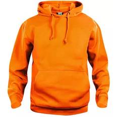 Orange - Unisex Sweatere Clique Basic Bomulds Hættetrøje - Visibility Orange
