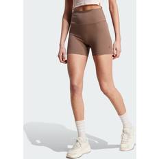 Braun - Damen Leggings Adidas Lounge Ribbed High-Waist kurze Leggings