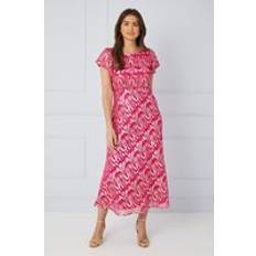 Clothing Wallis Bias Midaxi Dress Raspberry