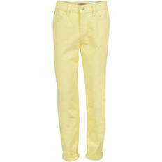 Women - Yellow Jeans Marks & Spencer Womens Girlfriend Cropped Roll Hem Jeans Yellow Cotton Regular