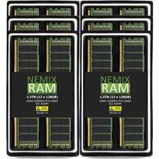 128 GB - DDR4 RAM Memory NEMIX RAM 1.5TB (12 x 128GB) DDR4 3200MHz PC4-25600 ECC RDIMM Compatible with THINKMATE XS8-24S3 Workstation