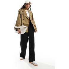 Wool Outerwear ASOS DESIGN – Kurzer Trenchcoat in Olivgrün