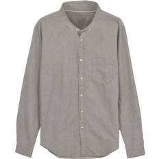 Uniqlo Mens Chambray Denim Cotton Shirt Light Grey