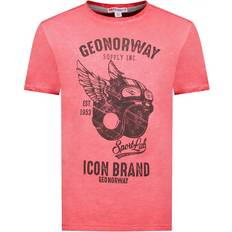 Geographical Norway Mens short sleeve T-shirt SY1360HGN Pink Cotton