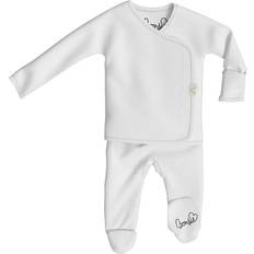 Girls - White Bodysuits Bonsie Baby Footie, Milk White, 0-3M Maisonette