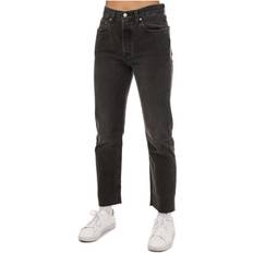 Red - Women Jeans Levi's Levi's Womenss Levis 501 Crop Get Off My Cloud Jeans in Black Cotton Extra Short