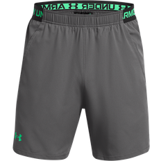 Moisture Wicking Shorts Under Armour Vanish Woven 6" Shorts - Castlerock/Vapor Green