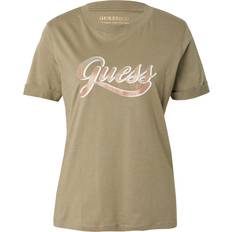 Guess Golden Bekleidung Guess T-Shirt gold khaki weiß