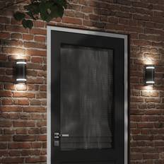 vidaXL Outdoor Black Die-cast Aluminium 80 x 100 x 240 mm Wall light
