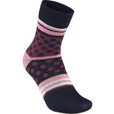 Polka Dot Womens Winter Socks Purple/Navy