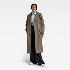 XXXS Coats G-Star Star Raw Womens G-Star RAW Wool Long Coat Brown Wool archived