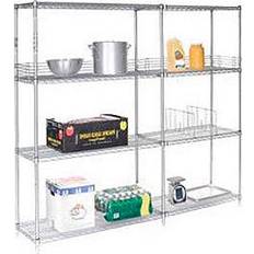 Transparent Shelving Systems Global Industrial 796258 Nexel Poly-Z-Brite Wire Add-On Unit Shelving System