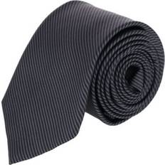 Gray - Men Ties Trafalgar Men's Leyton Diagonal Lined Tone on Tone Silk Necktie Graphite ONE SIZE