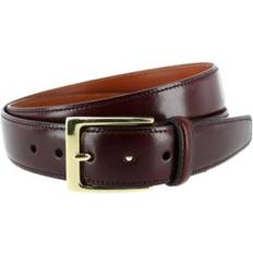 Elastane/Lycra/Spandex Belts Trafalgar Men's Classic 30mm Cortina Leather Belt, Mahogany