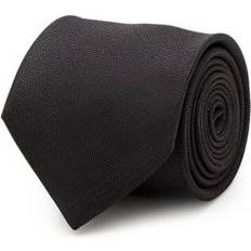 Black Ties Ox and Bull Trading Co Men's Black Silk Tie One Size