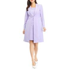 Long Sleeves - Women Suits Le Suit Le Suit Women's Long Coat and Basic Sheath Dress Set, Lilac