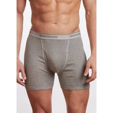 One Size Men's Underwear Stanfield's Men's Premium 100% Cotton Boxer Brief Underwear- Pack, Gray