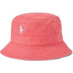 Men - Pink Headgear Ralph Lauren Chino Bucket Hat - Pale Red