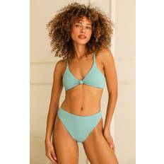 Bikini Seashore High Waisted Bikini Bottom - Light Blue