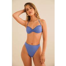 Blue Bikini Tops Dippin' Daisy's Women's Valentina Tie Straps Bandeau Bikini Top in Blue