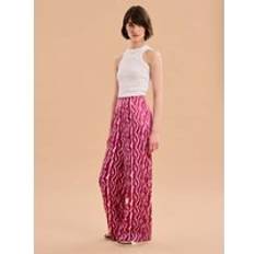 Clothing Lynx Satin Wide Leg Print Trouser